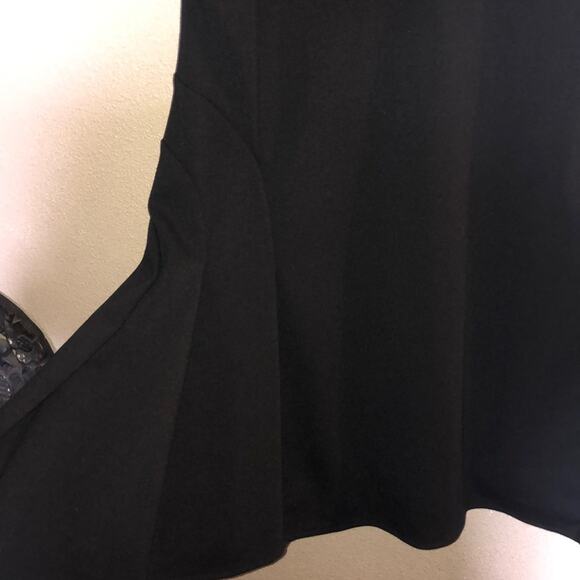 Chalk CCUSP WitchCore GoblinCore Goth Little Black lace Flare Sleeve Dress - Picture 4 of 16